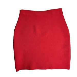 AKIRA Red Bandage Bodycon Mini Skirt High Waisted AKMN1 Womens Small